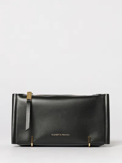 Elisabetta Franchi Leather Pouch In Black