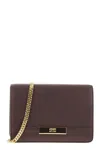 Elisabetta Franchi Shoulder Strap With Groumette Chain In Red