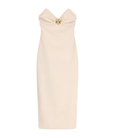 ELISABETTA FRANCHI ELISABETTA FRANCHI BOW DETAILED MIDI SHEATH DRESS
