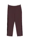 Elisabetta Franchi Brown Pants In Burgundy