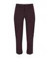 Elisabetta Franchi Side-stripe Split-hem Trousers In Purple