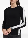 Elisabetta Franchi Side-stripe Sweater In Black