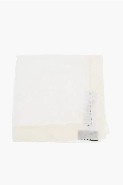 Elisabetta Franchi Silk And Cotton Blended Foulard In Neutral