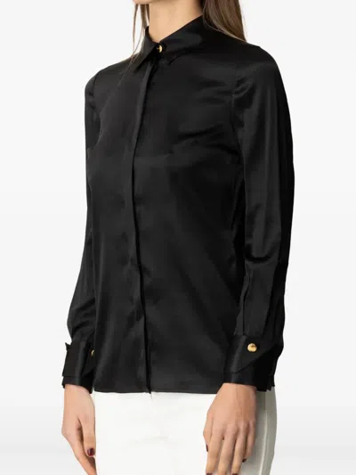 ELISABETTA FRANCHI SILK-SATIN SHIRT