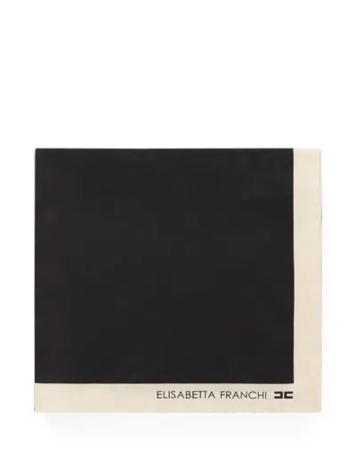 Elisabetta Franchi Silk Scarf In Black