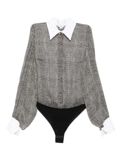 ELISABETTA FRANCHI ELISABETTA FRANCHI SILK SHIRT BODYSUIT