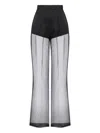 Elisabetta Franchi Silk Trousers In Black