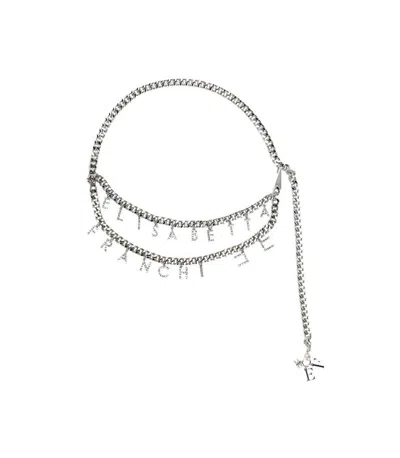 Elisabetta Franchi Silver Chain Belt In Metallic