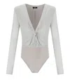 ELISABETTA FRANCHI ELISABETTA FRANCHI  SILVER LUREX BODYSUIT