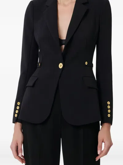 Elisabetta Franchi Single-breasted Blazer In Black