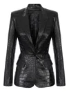 Elisabetta Franchi Single-breasted Blazer In Black