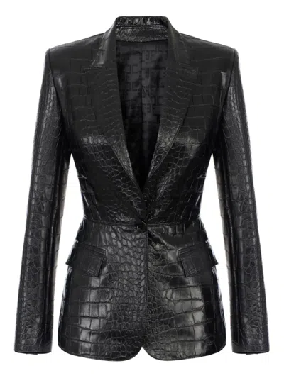 Elisabetta Franchi Single-breasted Blazer In Black