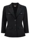 Elisabetta Franchi Tailored Fit Single-breasted Blazer In Black