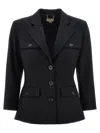 Elisabetta Franchi Tailored Fit Single-breasted Blazer In Black