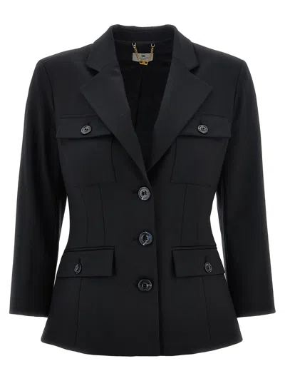 Elisabetta Franchi Single-breasted Blazer Blazer And Suits Black