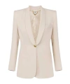 Elisabetta Franchi Single-breasted Jacket Tailored Silhouette In Nude