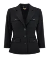 Elisabetta Franchi Tailored Fit Single-breasted Blazer In Black