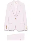 Elisabetta Franchi Single-breasted Lilac Suit In Pink