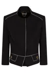 Elisabetta Franchi Single-breasted Jacket In Black