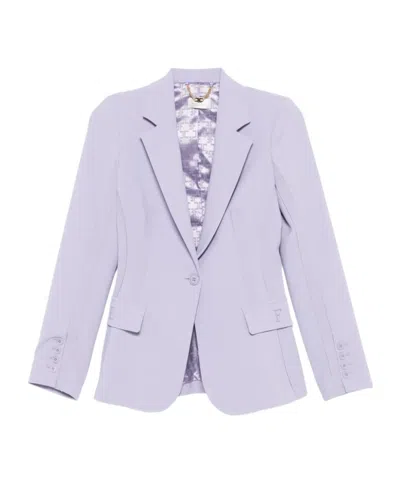 Elisabetta Franchi Single-breasted Jacket In Gray