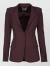 Elisabetta Franchi Single Breasted Jacket Structured Cut Notched Lapel In Brown