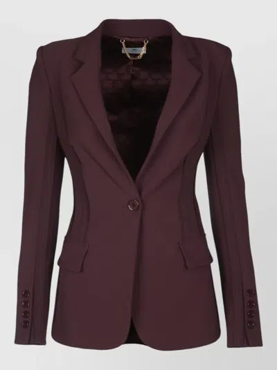 ELISABETTA FRANCHI SINGLE BREASTED JACKET STRUCTURED CUT NOTCHED LAPEL