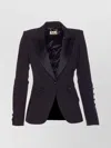 Elisabetta Franchi Single-breasted Jacket With Notched Lapel In Purple
