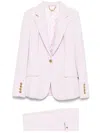 Elisabetta Franchi Single-breasted Lilac Suit In Pink