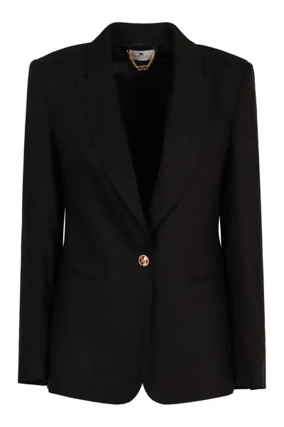 ELISABETTA FRANCHI ELISABETTA FRANCHI SINGLE-BREASTED ONE BUTTON JACKET