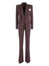 Elisabetta Franchi Giacca Pantalone In Burgundy