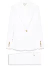 Elisabetta Franchi Single-breasted Trouser Suit In White