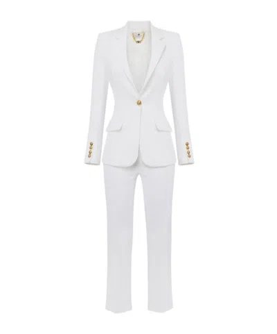 Elisabetta Franchi Single-breasted Suit In White