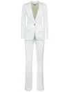 Elisabetta Franchi Tailored Suits With Flared Trousers And Padded Shoulders In White