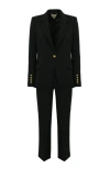 Elisabetta Franchi Single Breasted Suit With Gold Buttons In Blue