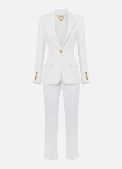 Elisabetta Franchi Single Breasted Suit With Gold Buttons