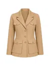 Elisabetta Franchi Single-breasted Flap-pocket Jacket In Multi