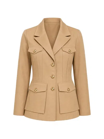 Elisabetta Franchi Single-breasted Flap-pocket Jacket In Multi