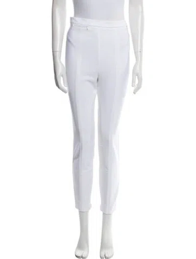 Pre-owned Elisabetta Franchi Skinny Leg Pants In White