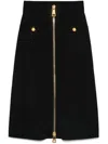 Elisabetta Franchi Zip-up Midi Skirt