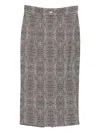 Elisabetta Franchi Python Print Viscose Pencil Skirt Clothing In Animal Print