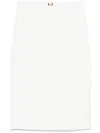 Elisabetta Franchi Pencil Midi Skirt In Beige