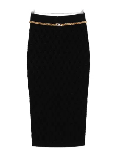 ELISABETTA FRANCHI FALDA SEMILARGA - NEGRO