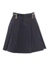 Elisabetta Franchi Pleated Mini Skirt In Black