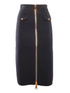Elisabetta Franchi Midi Skirt In Black