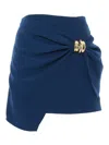 Elisabetta Franchi Mini Blue Skirt In Blue