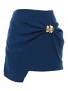Elisabetta Franchi Mini Blue Skirt In Blue