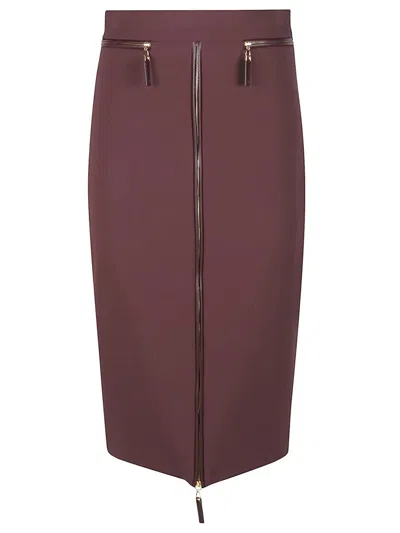 Elisabetta Franchi Skirt In Burgundy