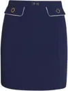 Elisabetta Franchi Crepe Mini Skirt In Blue
