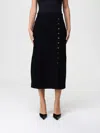 Elisabetta Franchi Button Embellished Knitted Skirt In Black