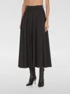 Elisabetta Franchi Wool Pleated Skirt In Schwarz